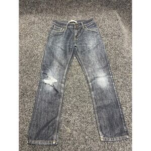 Levis 511 Slim Jeans Boys 16 Reg W28 L28 Dark Wash Distressed Knee Denim